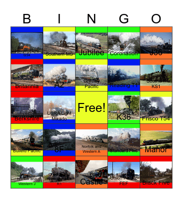 All Steamed Up Bingo Card