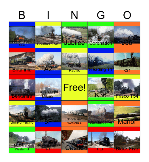 All Steamed Up Bingo Card