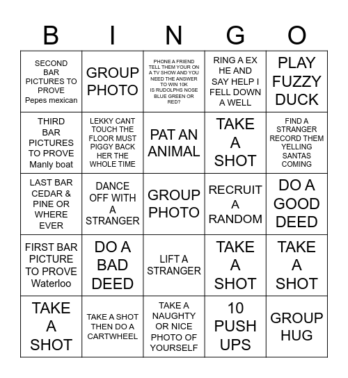 CHRISTMAS BINGO Card