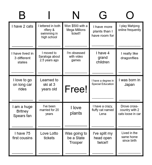 Coworker Bingo Card