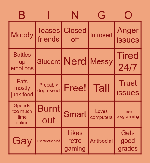 Cody (OC) bingo Card