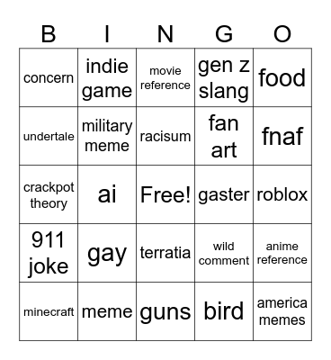 pinterest Bingo Card