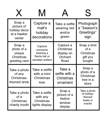 Christmas Bingo Card