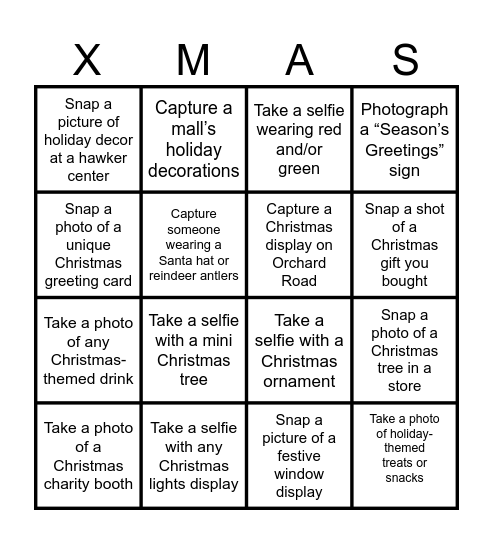 Christmas Bingo Card