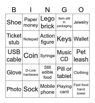 Sustainability Bingo Card
