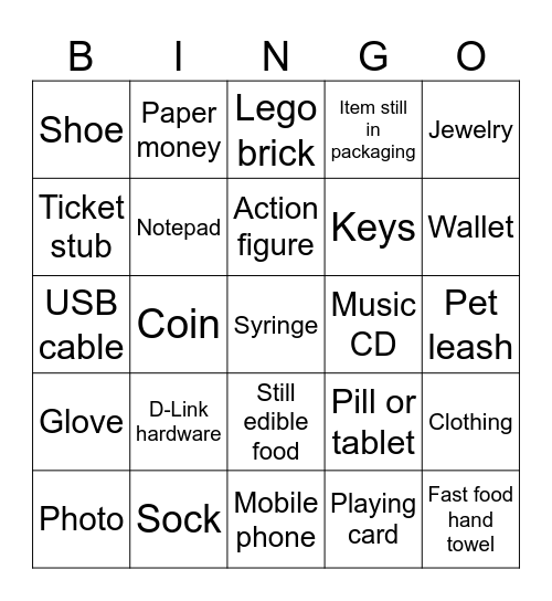 Sustainability Bingo Card