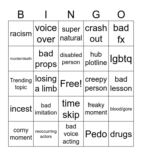 Tomorrows Teachings Bingo Card