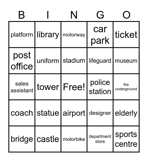 IELTS II Bingo Card