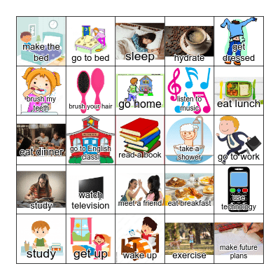 DAILY ROUTINE Bingo Card