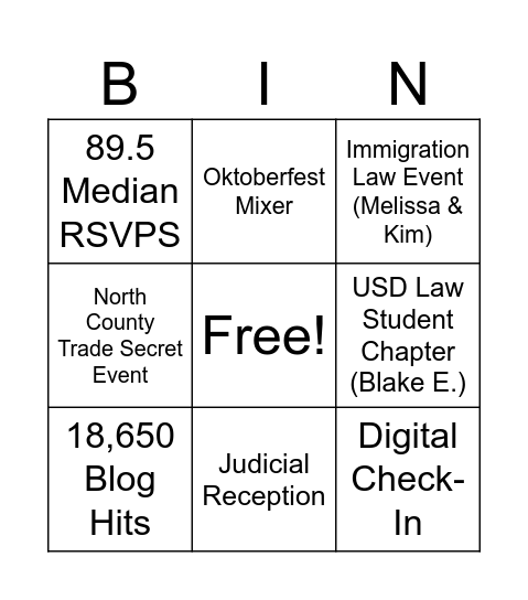 24 in '24 - FBA Accomplishments Bingo Card