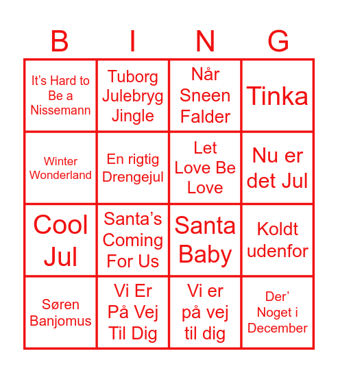 JULESANGE BINGO Card