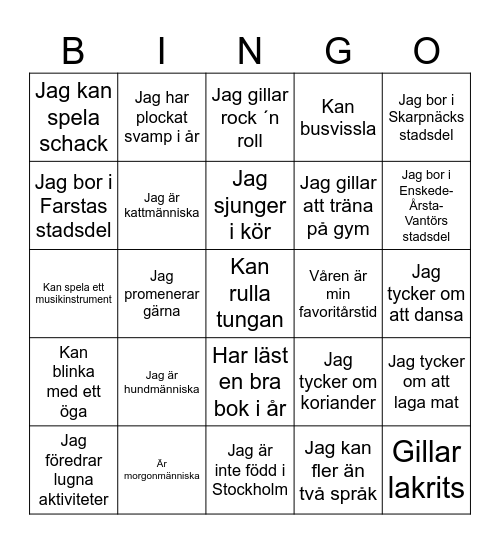 Mingelbingo Card