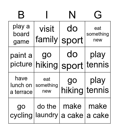 Last Weekend - Yes/ No Questions Bingo Card