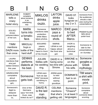 Smart Host Days | Bingo Card