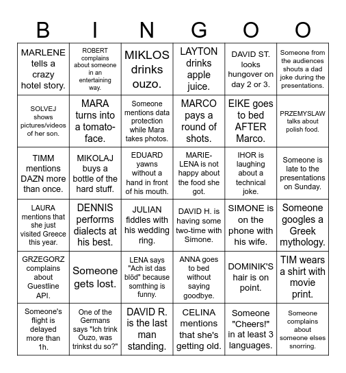 Smart Host Days | Bingo Card