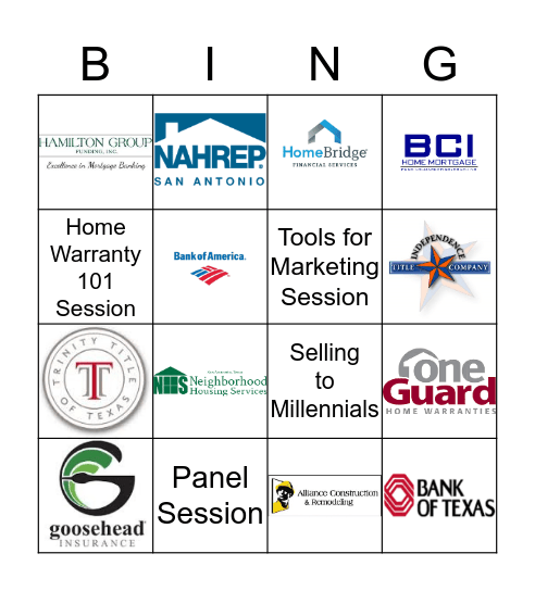 NAHREP MASTERMIND Bingo Card