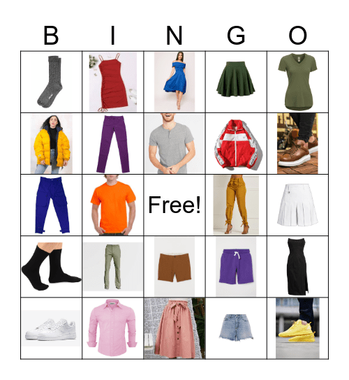 La Ropa Bingo Card