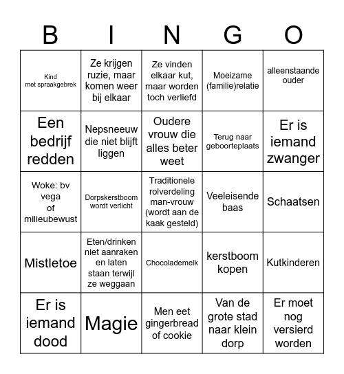 Hallmarkkerstbingo Card