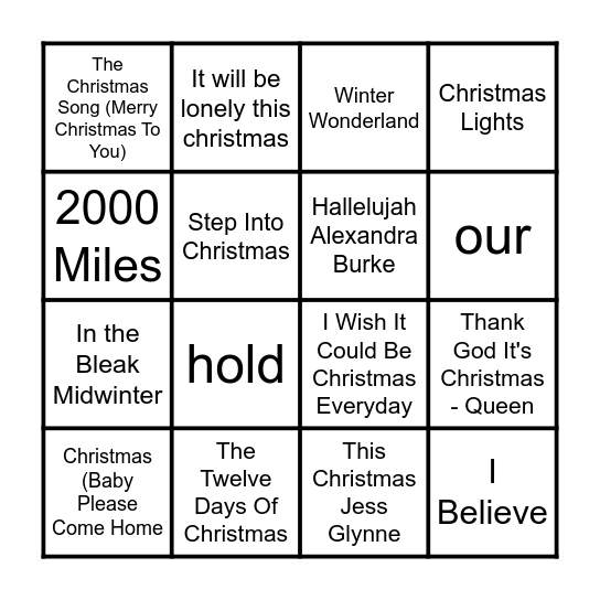 Bingo Review! Bingo Card