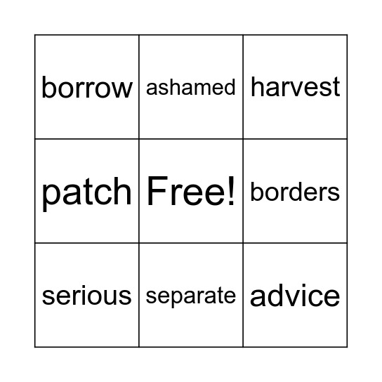 BINGO Card