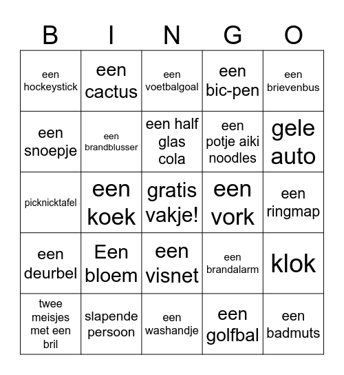 Fotobingo Sportschool Meulebeke Bingo Card