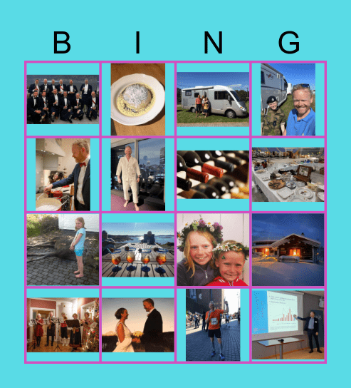 Jonas 50 årslag - MIMEbingo! Bingo Card