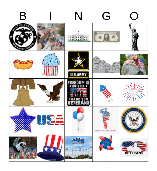 Veterans Day Bingo Card