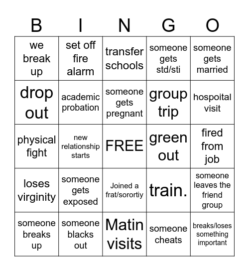 msu bingo Card