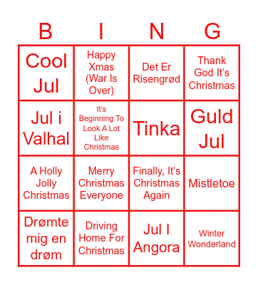 JULESANGE BINGO Card