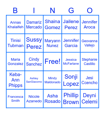 Fun Fact Bingo Card