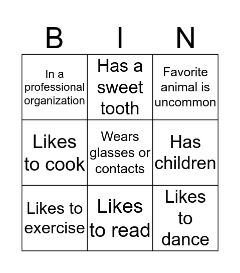 Bingo Card