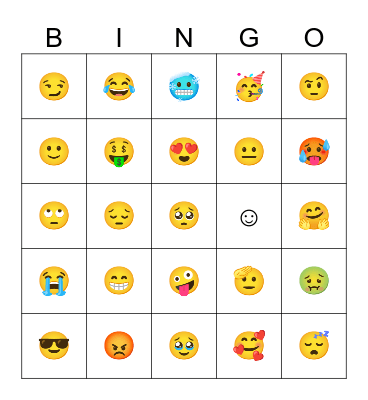 Emoji Bingo Card