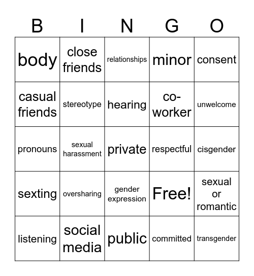 Bingo Card