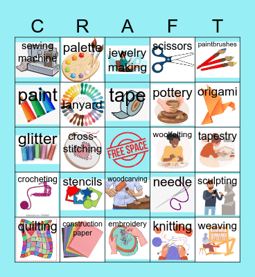 Arts & Crafts Bingo Card