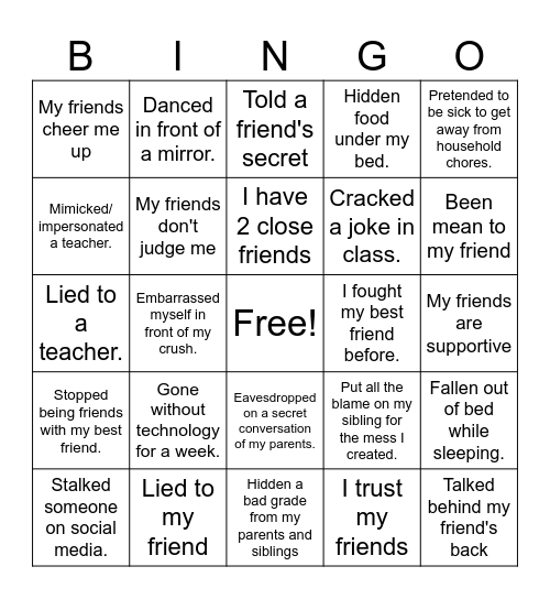 Bingo Card