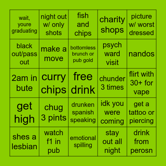 cardiff so its the same but its not Bingo Card