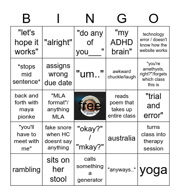 STRETCH BINGO Card