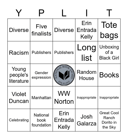 2024 National Book Award Finalists - Young People's Literature Bingo Card