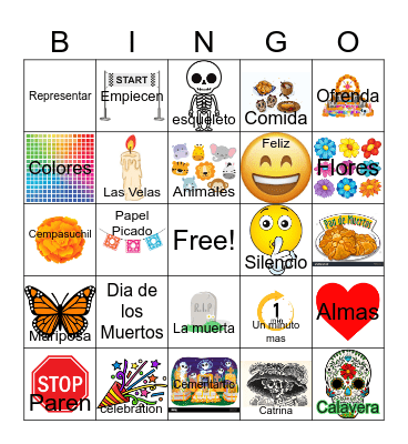 Day of the Dead Bingo Card