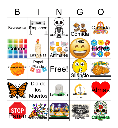 Day of the Dead Bingo Card