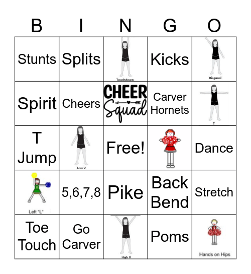 Cheer Bingo Card