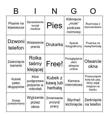 Office Bingo Card