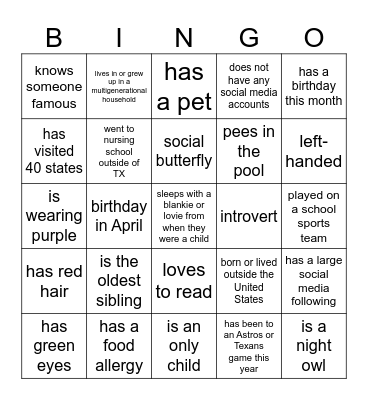 NURSE RESIDENT Bingo Card