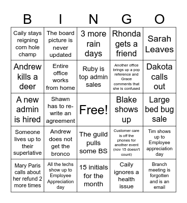Ooltewah November Part 2 Bingo Card