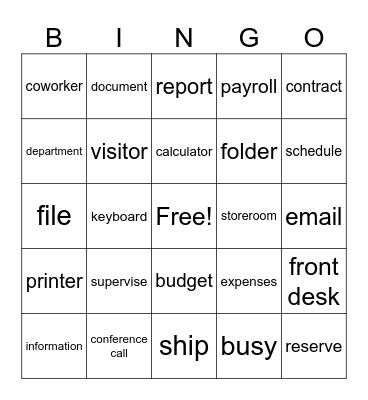 Business bingo Card