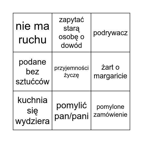 Paula Bingo Card