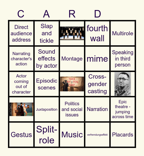 Brecht Bingo - learn your vocab Bingo Card