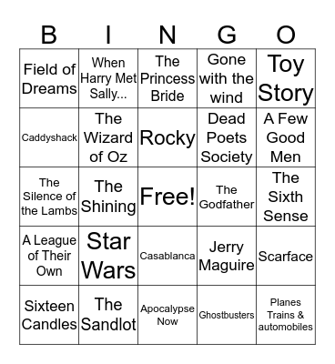 MOVIE Bingo Card