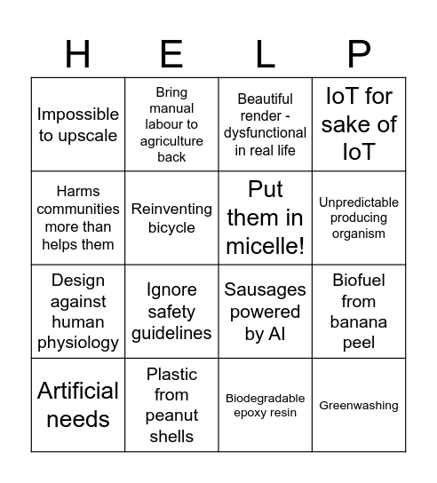 Bullshit start-up bingo! Bingo Card