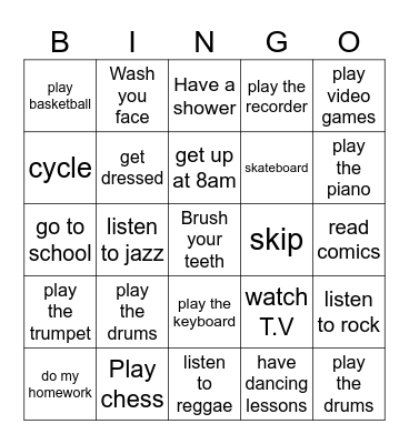 3rd Grade revision Bingo Card
